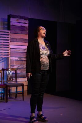 Shana Kulhavy as the American Airlines pilot, Beverly (credit: Capturing Fireflies Photography).