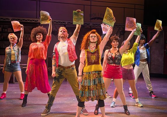 Jordan Bee, left, Kelsey Flowers, Bobby Becher, Hannah Marie Felver, Ellie Rebeka, Nicolette Mayer, and Chandler James.