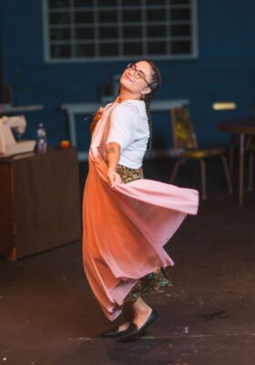 Adriana Blanco as Estela in Playcrafters' "Real Women Have Curves," running through Oct. 4, 2026.
