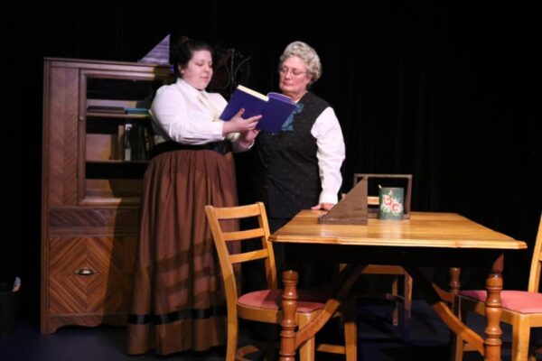 ennifer Kingry (right) acted in the 2019 production of "Silent Sky" at Moline's Black Box Theatre.