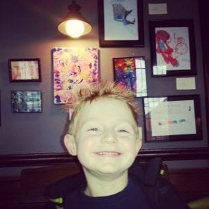 Nine-Year-Old Having His Debut Art Exhibit At Taste Buds