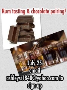 Rum, Chocolate and Cheese? Oh my!