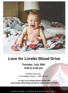Love4Lorelei Celebrating Some Major Milestones with Blood Drive!