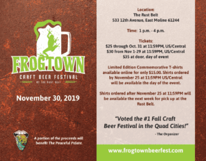 Jump on Down to the Inaugural Frog Town Craft Beer Festival!