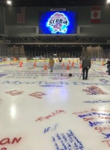 Painting The Ice For Veterans With The Quad City Storm!