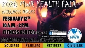 Wellness Rocks at 2020 MWR Health Fair