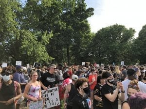 Peaceful Protests To Raise Awareness Fill Davenport's VanderVeer Park