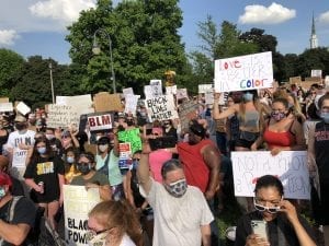 Peaceful Protests To Raise Awareness Fill Davenport's VanderVeer Park