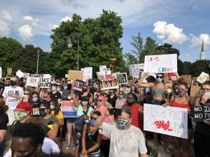 Peaceful Protests To Raise Awareness Fill Davenport's VanderVeer Park