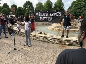 Peaceful Protests To Raise Awareness Fill Davenport's VanderVeer Park