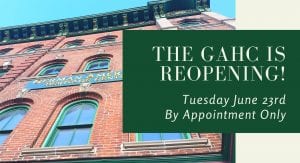 GAHC Reopens Tomorrow!
