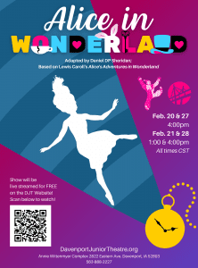 Davenport Junior Theatre Tackles “Alice” for 8th Time, First Virtually