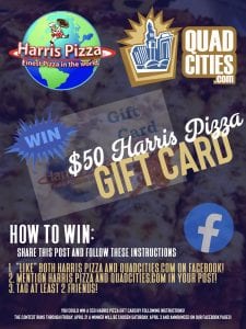 Win Free Pizza From Harris Pizza And QuadCities.com!