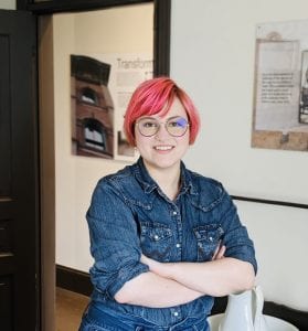 New Davenport Museum Staffer Sitting Pretty in Pink at Dream Job