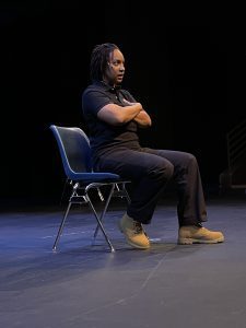 Jalyn Greene in "No Child..." at Mississippi Bend Players.