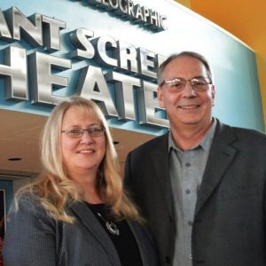Tammy and Kelly Rundle at the Putnam Museum Giant Screen Theater, Davenport.