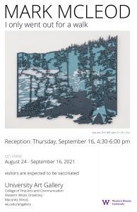 Mark Mcleod's 'I only went out for a walk' Exhibit At Western Illinois University Through Sept. 16