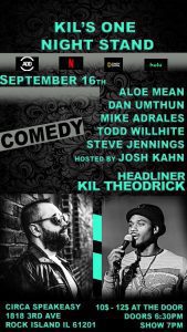 Kil Theodrick From Netflix, Comedy Central, Bringing The Funny To Speakeasy Thursday