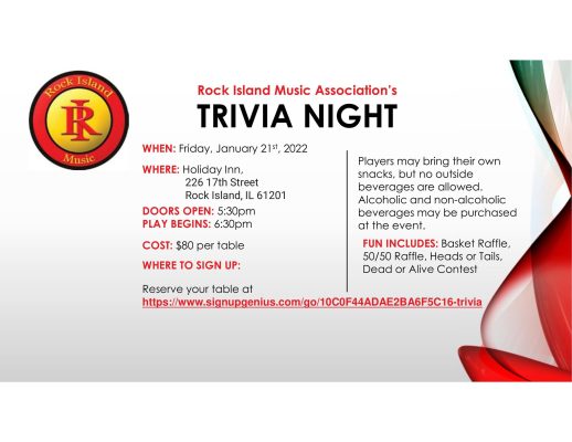 Rock Island Music Association Holding Charity Trivia Night