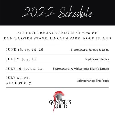 Rock Island's Genesius Guild Announces Season, Auditions