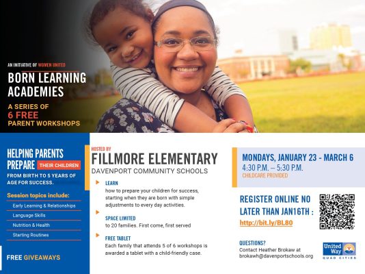 Register Soon For United Way Iowa Born Learning Academies