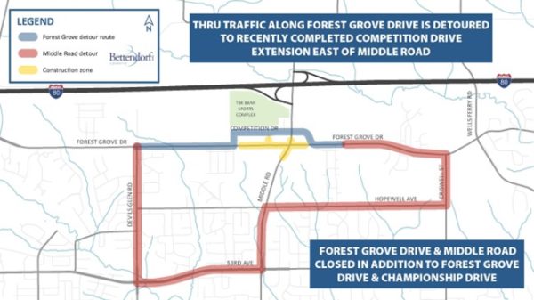 Next Phase of Iowa Forest Grove Drive Reconstruction Project Begins February 21