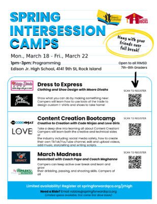 Spring Forward Providing Spring Break Camps For Rock Island Students