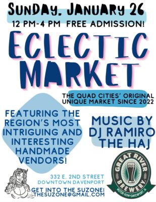 Shop Local With The Artists Eclectic Market At Great River In Davenport Today