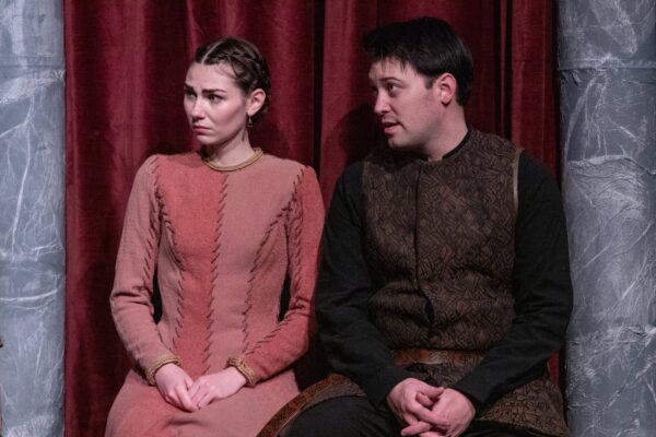 Kassidy Holdridge and Tyler Henning in "The Lion in Winter."