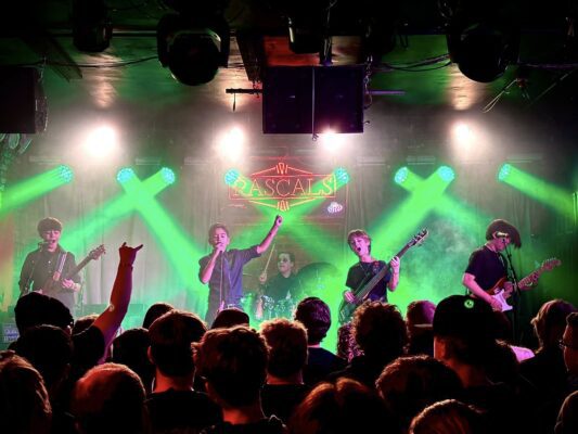 The Rock Academy band Facecarver (mainly made up of 10-year-olds), playing at Rascals in Moline.