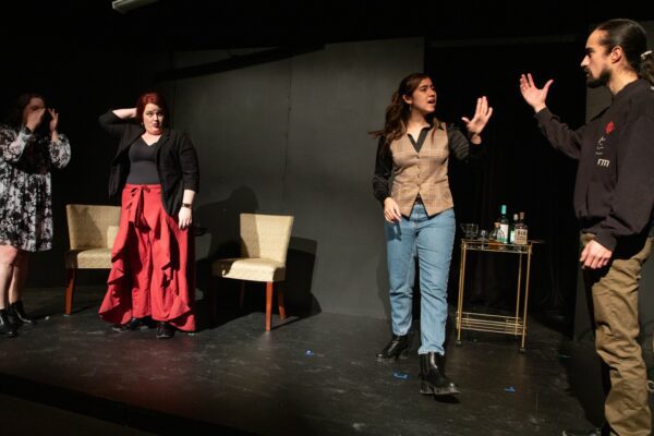 Elizabeth Melville (left), Emmalee Hilburn, Celeaciya Olvera, and Esteban Lopez in "Coin Toss."