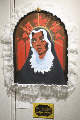 The BHC art top award winner, "False Idol," an oil painting by Justyce Watson of East Moline.