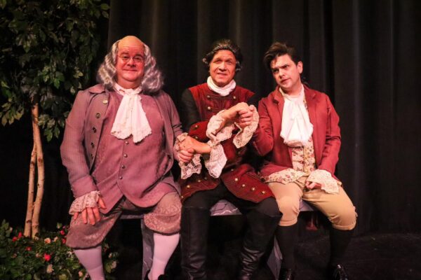 Bob Manasco (left), Kevin Pieper and Matthew Call in "1776."
