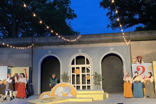 A scene from "Love's Labour's Lost" at Genesius Guild, Rock Island, running through June 14 (photo by Jonathan Turner).