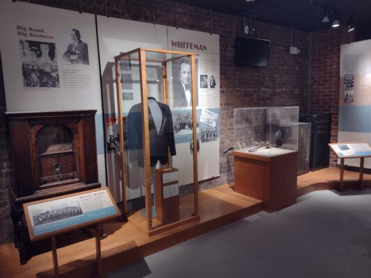 Part of the displays in the newly relocated Bix Beiderbecke Museum in downtown Davenport, 112 W. 2nd St.