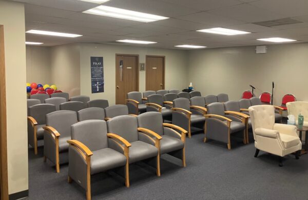 The interior of Eternal Freedom Church, which meets for worship at 11 a.m. Sundays, and Bible study 7 p.m. Wednesdays. (photo by Jonathan Turner).