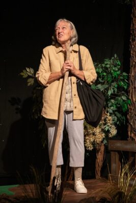 Jackie Skiles plays the title role in "Grandma Gatewood Took a Walk," at Black Box Theatre, Moline, through July 18.