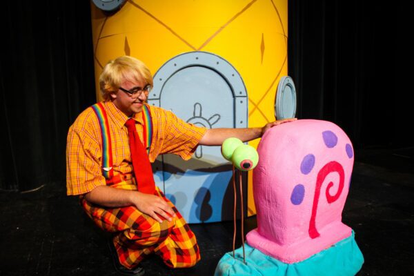 Augustana College student Deven Reed plays the title role in the "SpongeBob Musical" at Music Guild through Sunday, July 19.