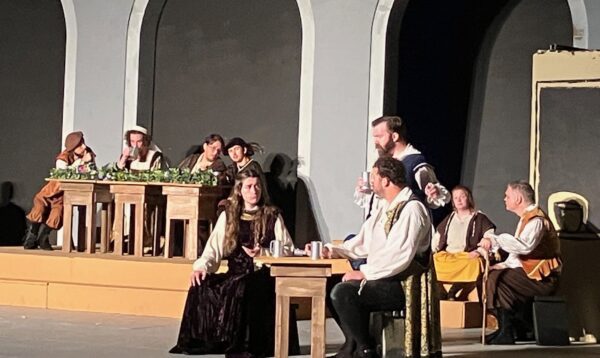 A scene from "The Taming of the Shrew," directed by Cait Bodenbender at Genesius Guild, Rock Island. (photo by Jonathan Turner)