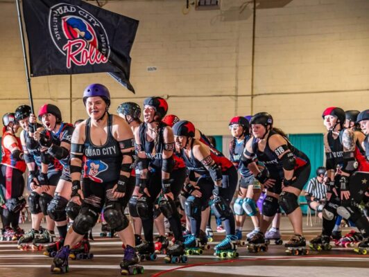 The Quad City Rollers celebrate 20 years of women's roller derby in the QC with a free demo on Friday, Aug. 14, at the City of Rock Island lot, 304 17th St.