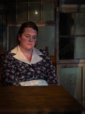 Emmalee Hilburn as Linda Loman at Black Hawk College.