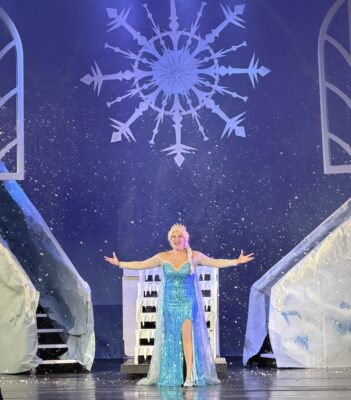Kirsten Sindelar stars as Queen Elsa in "Frozen" at Spotlight Theatre, Moline.