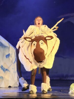 Zoe Zelnio plays reindeer Sven in Spotlight's "Frozen."