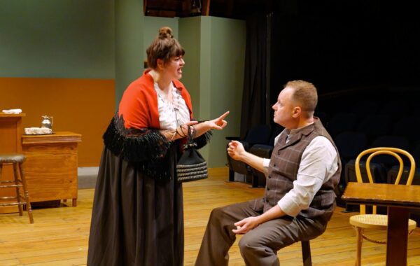 Shyan DeVoss and Justin Raver in "Picasso at the Lapin Agile" at Richmond Hill Players, Geneseo.
